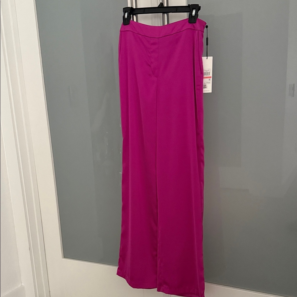 NWT Calvin Klein Vibrant Pink Wide-Leg Pants size XS